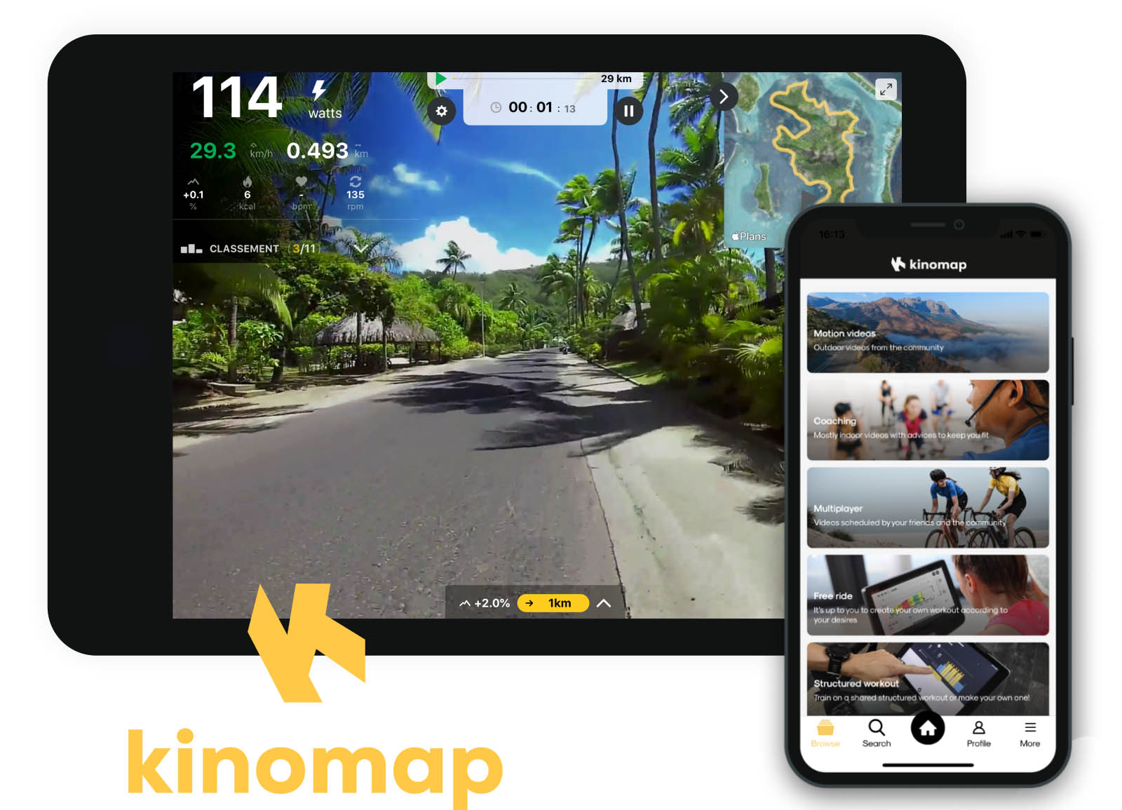 Kinomap app