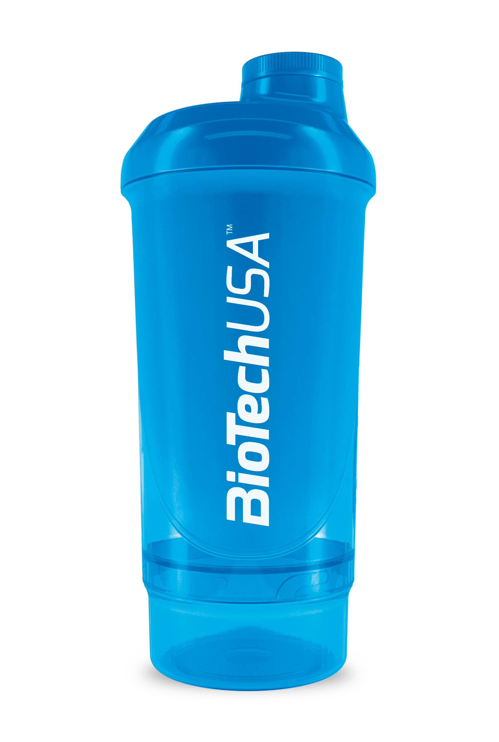 BIOTECH USA Shaker WAVE+ COMPACT 500 ml (+150 ml) modrý