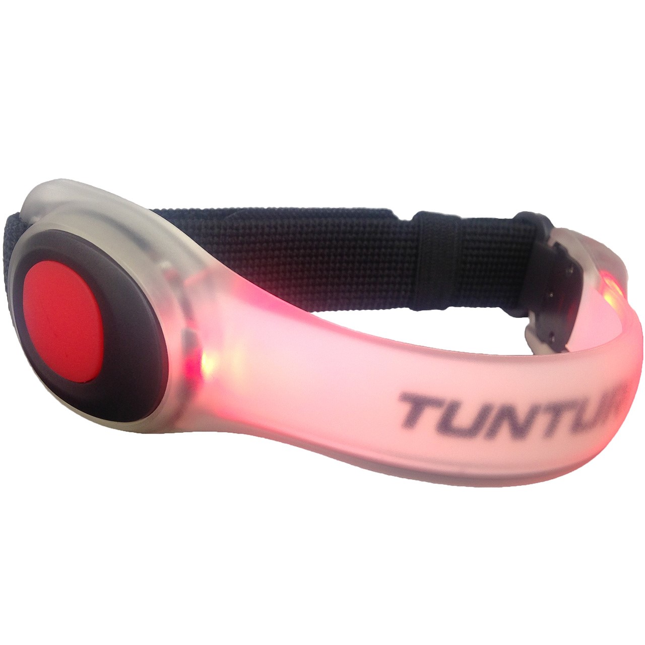 Bezpečnostní pásek na ruku s LED diodami TUNTURI červený