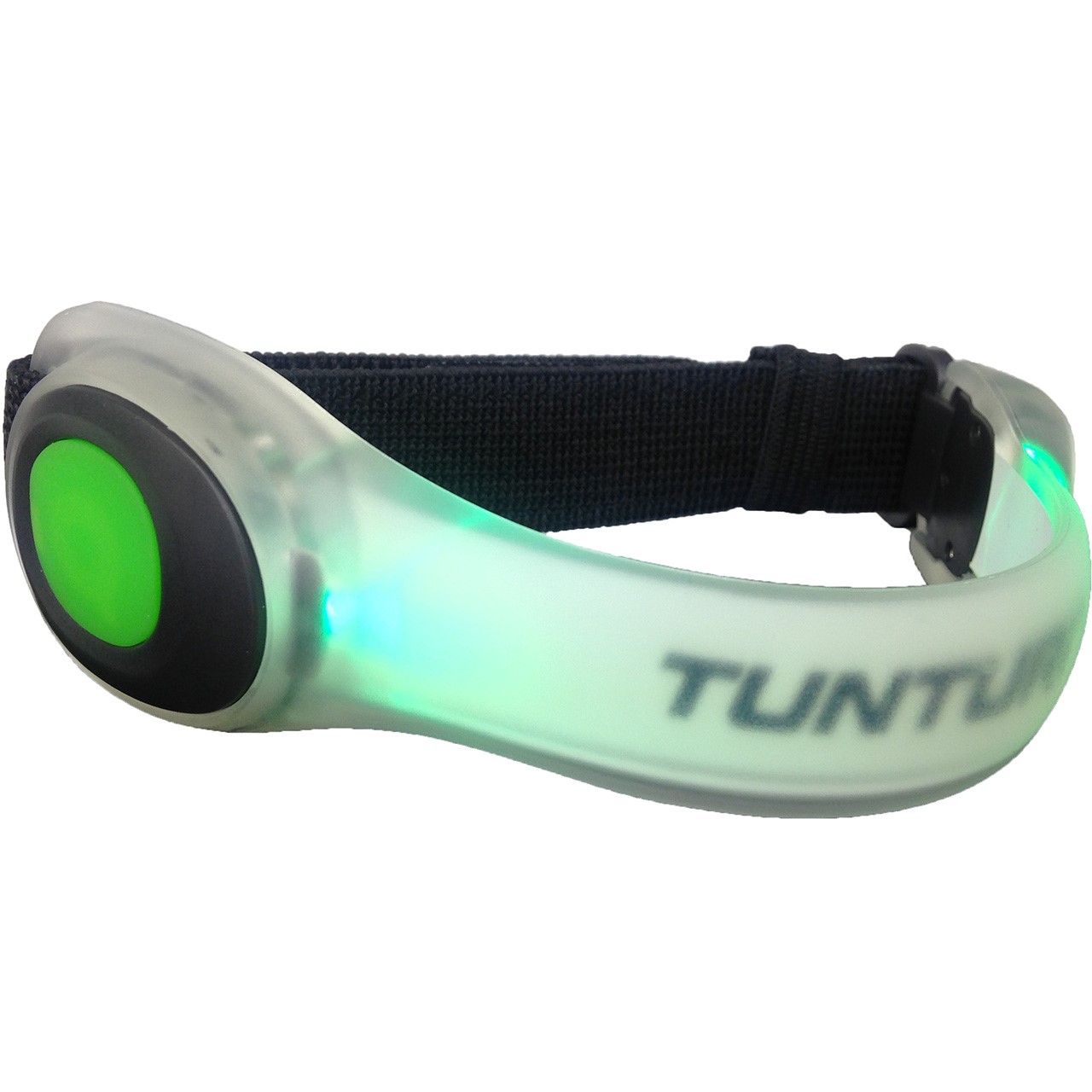 Bezpečnostní pásek na ruku s LED diodami TUNTURI zelený