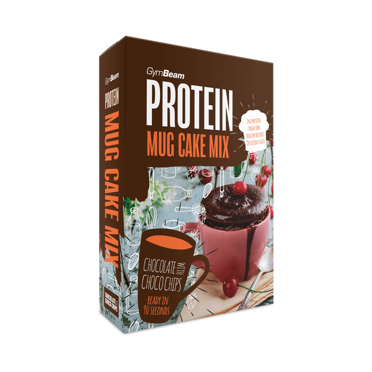 GymBeam Protein Mug Cake Mix chocolate with choco chips 500 g