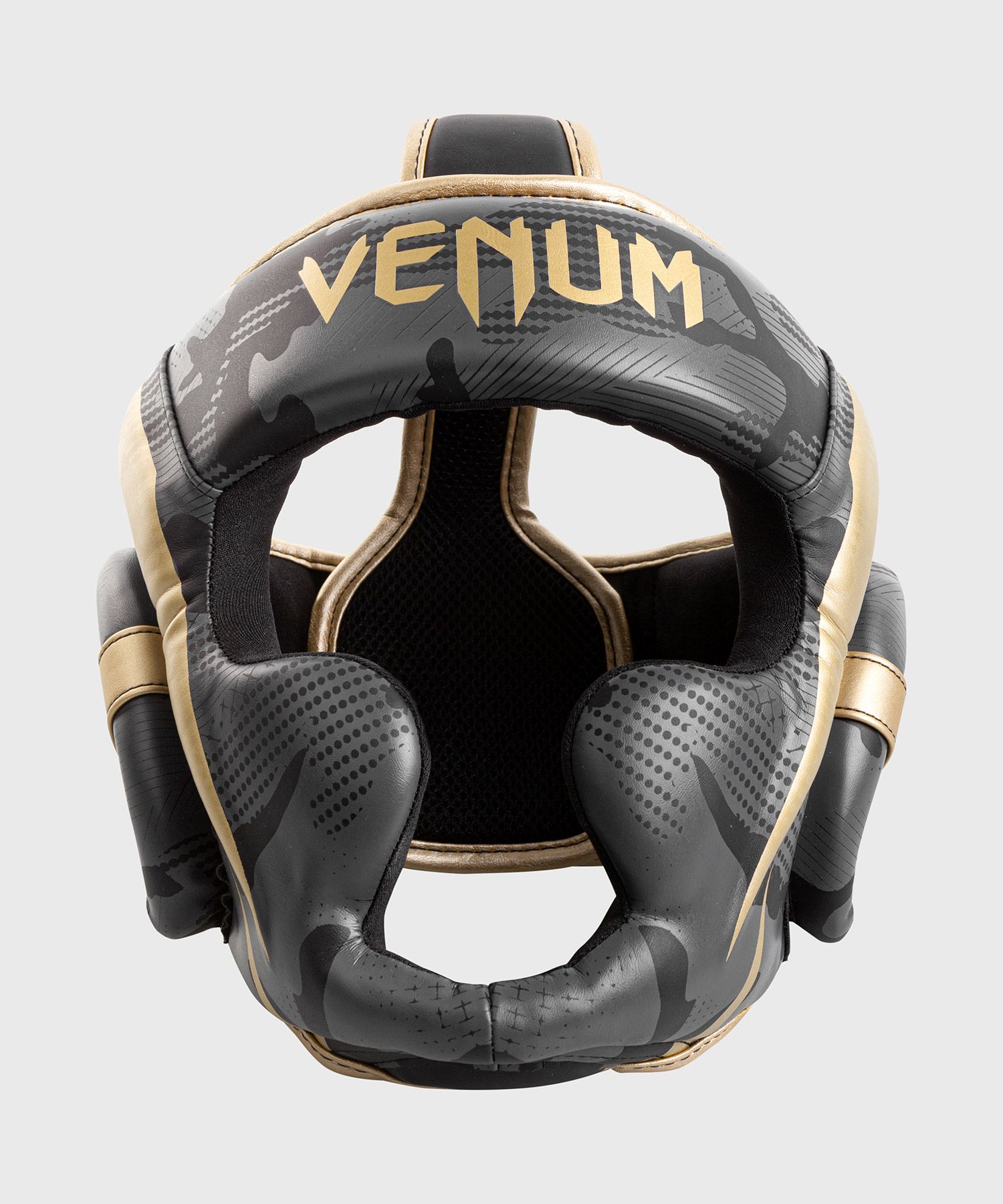 Venum Elite Headgear dark camo/gold