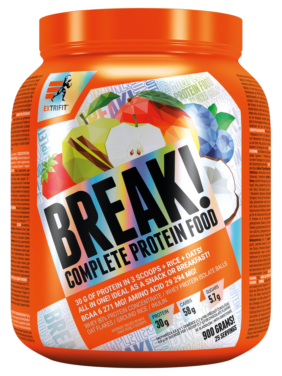EXTRIFIT Protein Break! 900 g jablko skořice