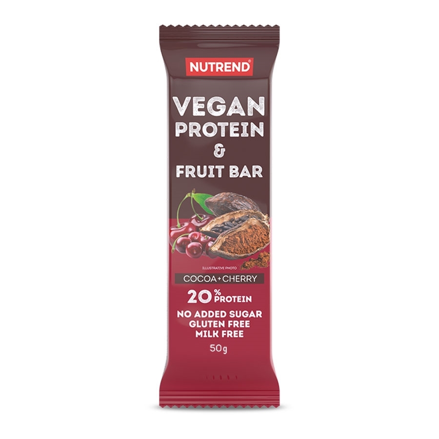NUTREND Vegan Protein Fruit Bar 50 g kakao třešeň