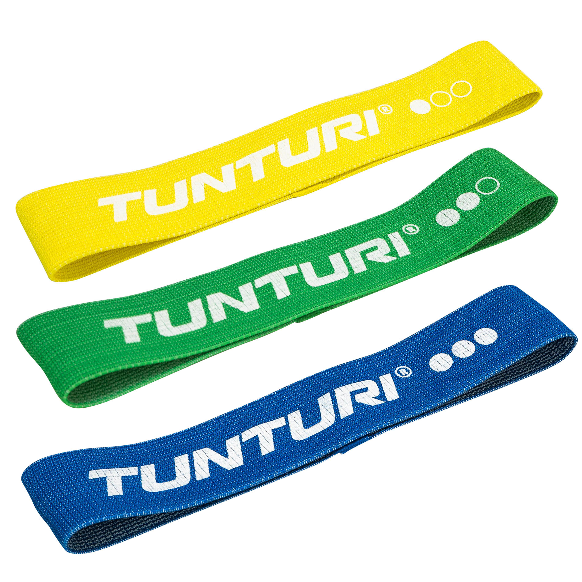 TUNTURI Set textilních odporových gum - 3 kusy