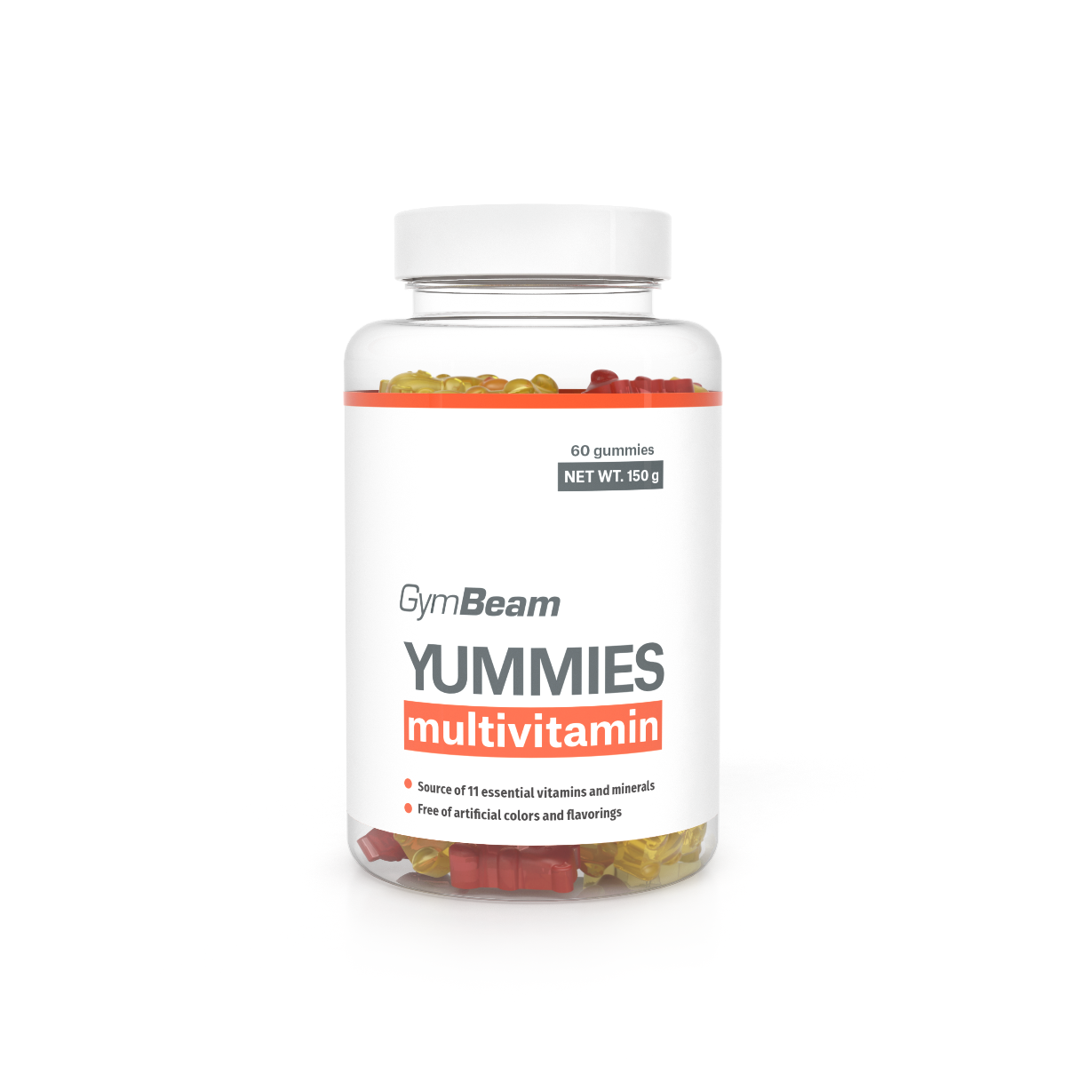 GymBeam Yummies Multivitamin 60 kaps. orange lemon cherry