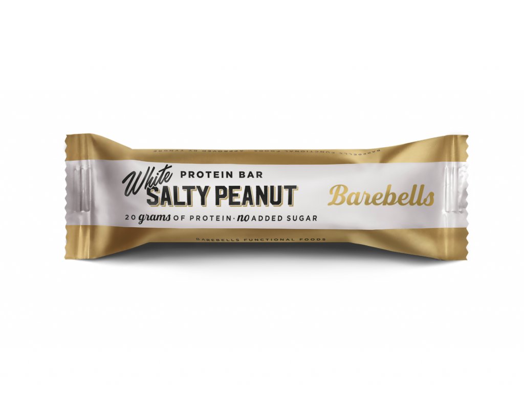 BAREBELLS Protein Bar 55 g slané arašídy a bílá čokoláda