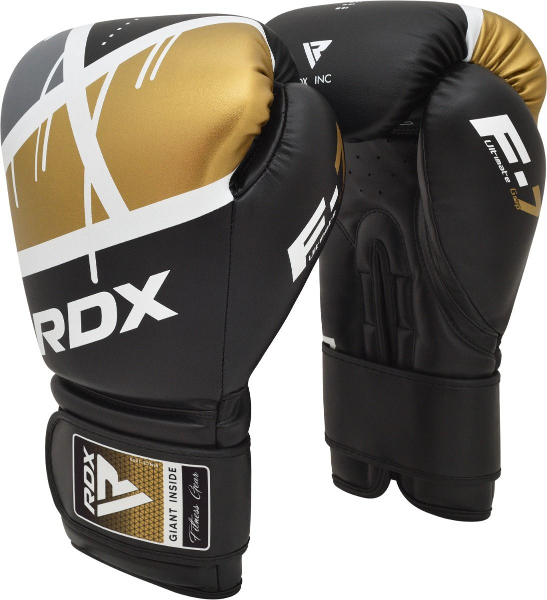 Boxerské rukavice RDX F7 black/golden vel. 14 oz
