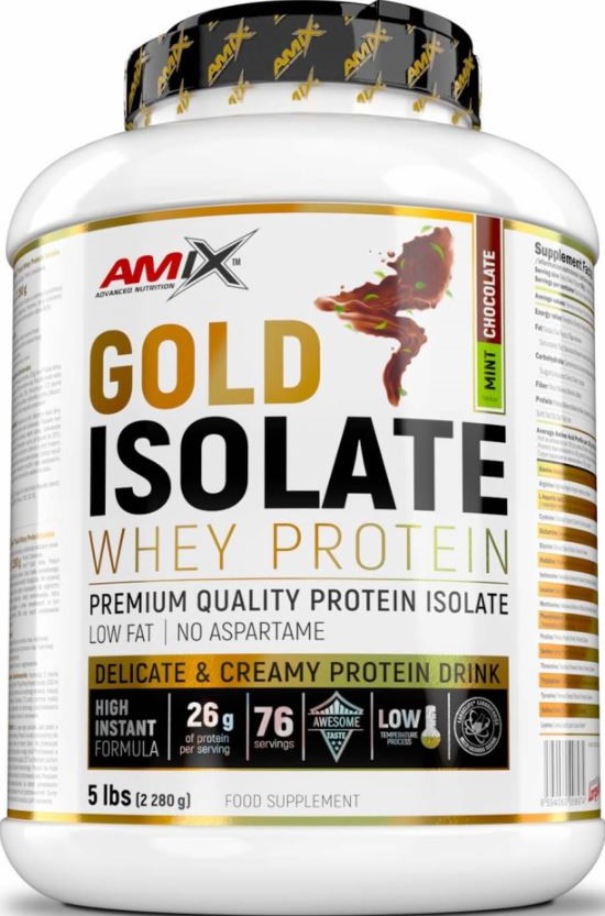 Amix Gold Whey Protein Isolate, Mint Chocolate, 2280g