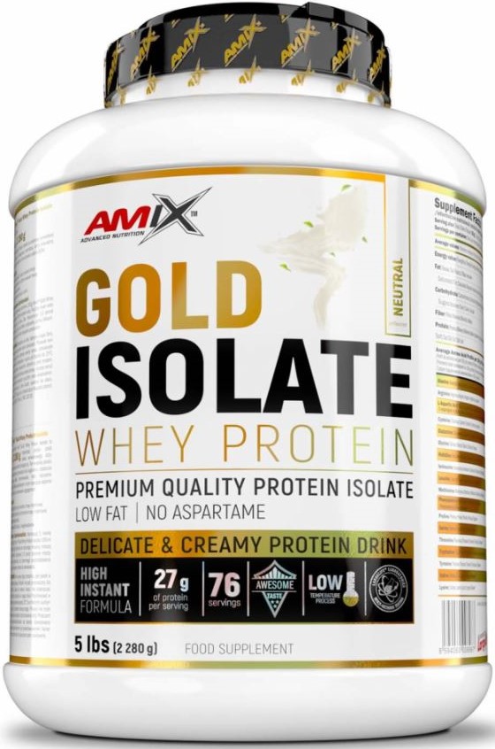 Amix Gold Whey Protein Isolate, Natural, 2280g