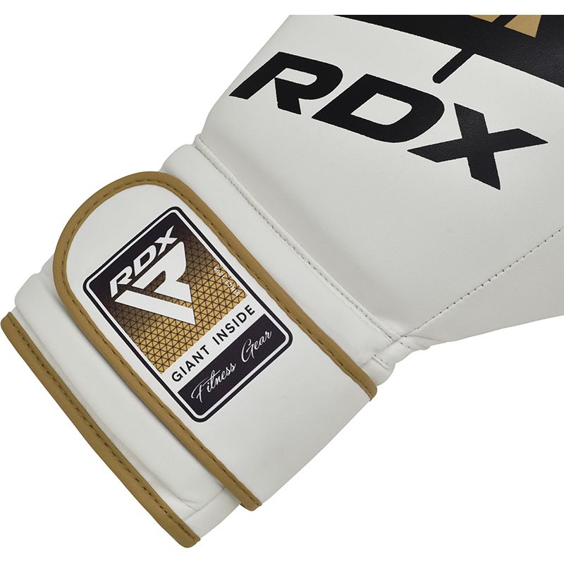 Boxerské rukavice RDX F7 white/golden vel. 14 oz