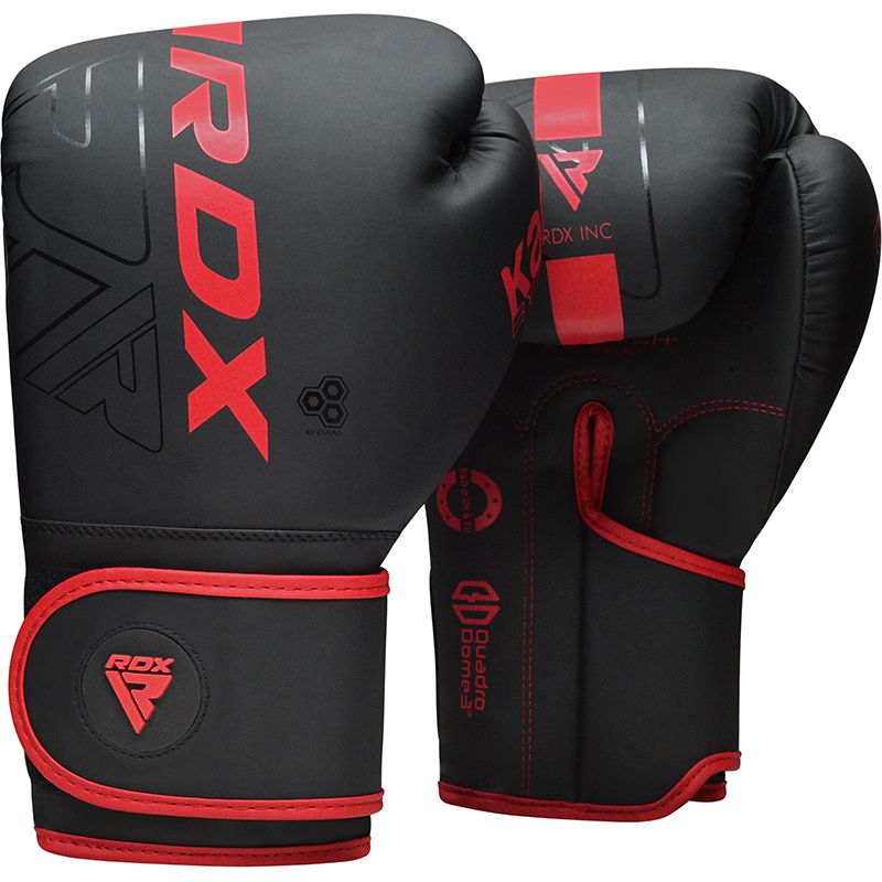 Boxerské rukavice RDX Kara Series F6 matte red 8 oz