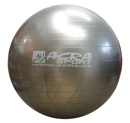 Gymnastický míč ACRA 65 cm Stříbrný