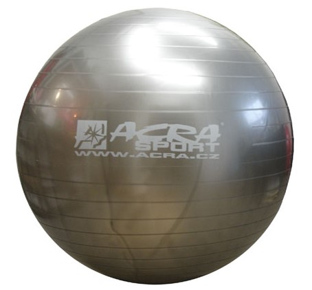 Gymnastický míč ACRA 55 cm Stříbrný