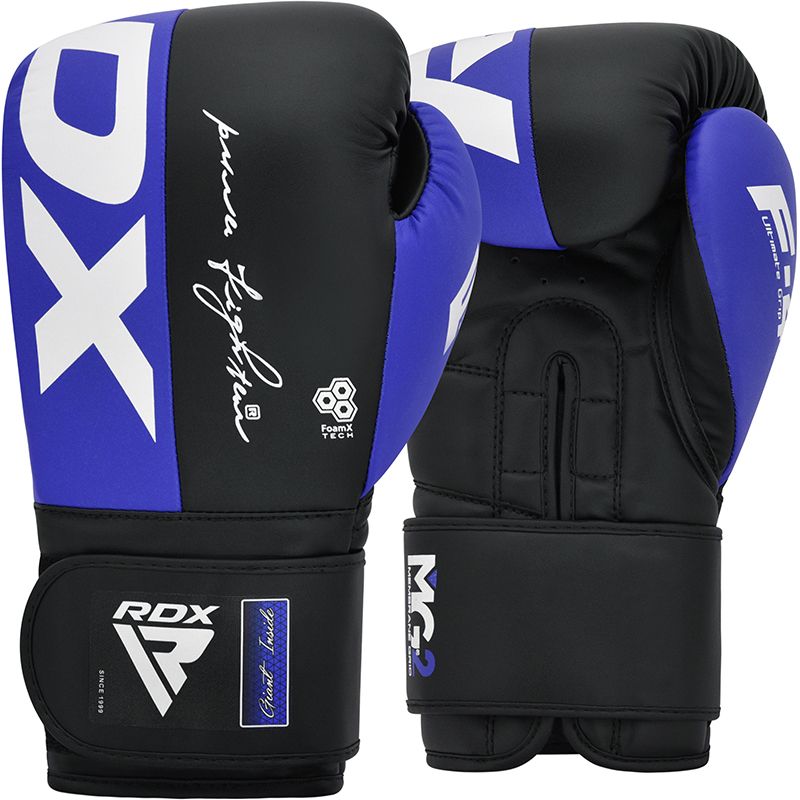 Boxerské rukavice RDX Rex F4 modro černé vel. 16 oz