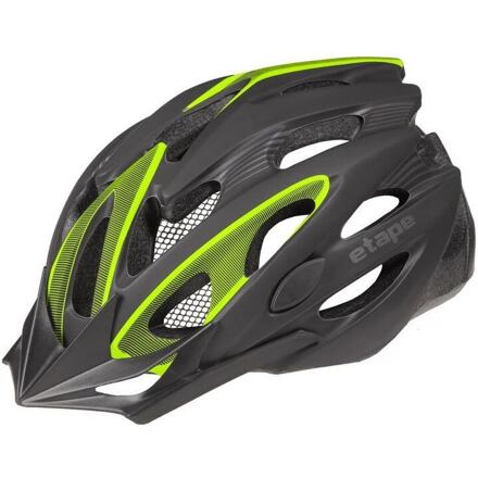 Biker cyklistická helma černá-žlutá fluo