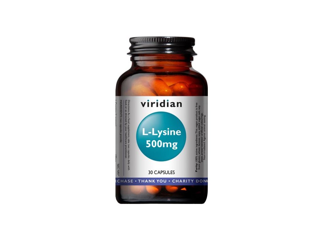VIRIDIAN L-Lysine 30 kapslí