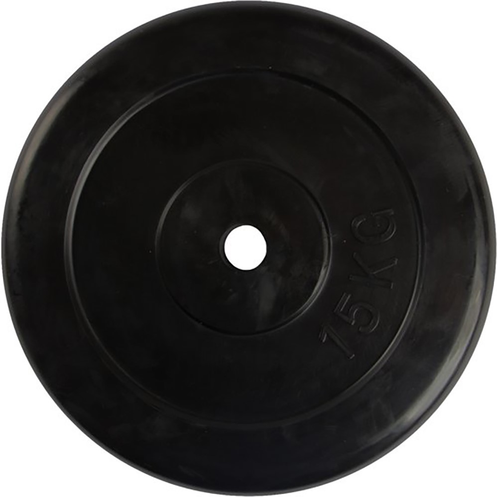 VirtuFit Rubber Halter Disc - Halter Weight - 30 mm - 15 kg