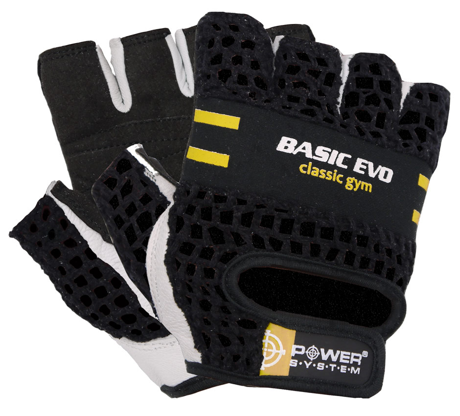 Fitness rukavice POWER SYSTEM Basic Evo Žluté Vel. L