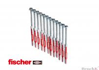 Sada hmoždinek Fischer 10×80 s nástěnnými šrouby BenchK (12 ks)
