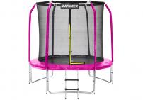 Trampolína Marimex 244 cm růžová + vnitřní ochranná síť + žebřík