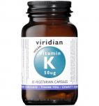 VIRIDIAN Vitamin K 50ug 30 kapslí