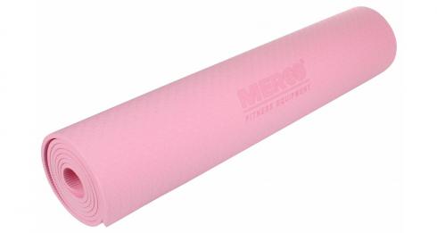 Podložka na cvičení Yoga Mat TPE 183 x 61 cm růžová MERCO detaily