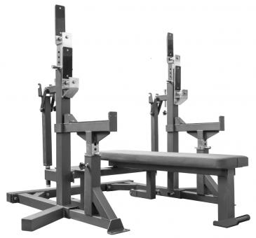Posilovací lavice bench press Kombinovaná lavice a stojan na dřepy STRENGTHSYSTEM RIOT COMBO RACK