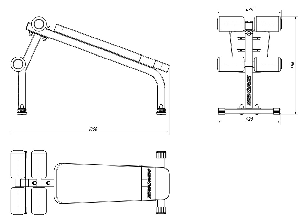Posilovací lavice na břicho MARBO MS-L110