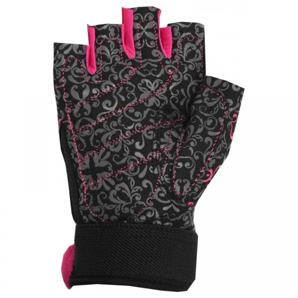 Dámské fitness rukavice POWER SYSTEM Classy růžové zezadu