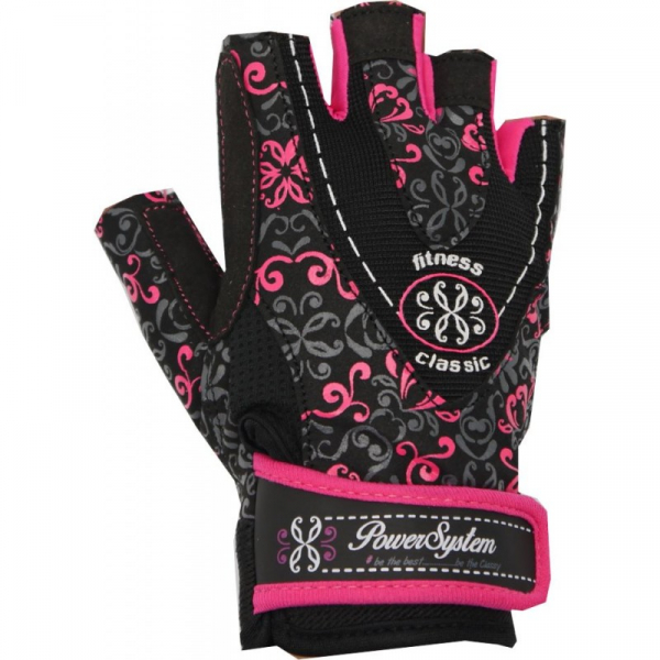 Dámské fitness rukavice POWER SYSTEM Classy růžové
