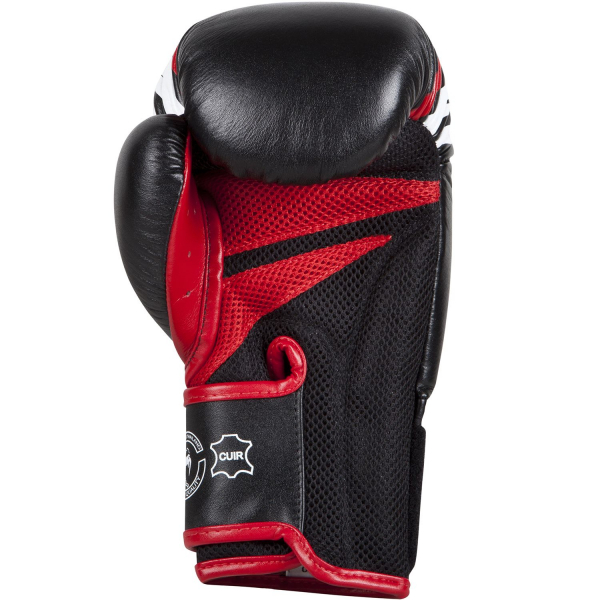 Boxerské rukavice Sharp černo bílo červené - kůže Nappa VENUM inside
