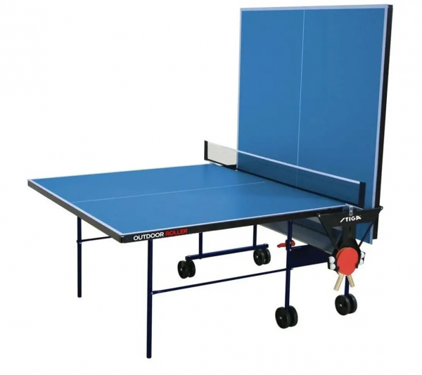 Stůl na stolní tenis venkovní STIGA Outdoor Roller složený