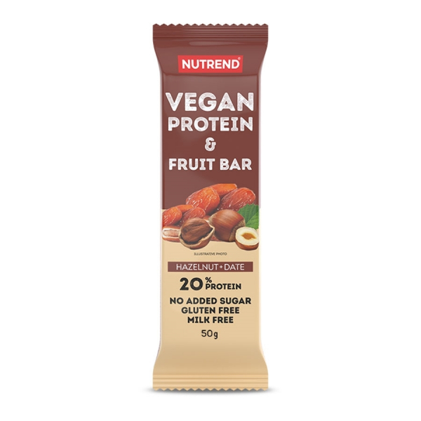 NUTREND Vegan Protein Fruit Bar 50 g oříšek