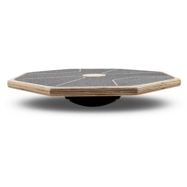 Balanční deska dřevěná YATE - osmiúhelník boční pohled
