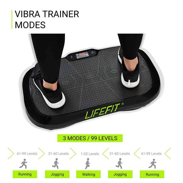 Vibrační deska LIFEFIT VIBRA TRAINER cvičící úrovně