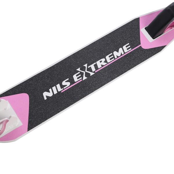 Koloběžka Koloběžka NILS Extreme HD125 bílá/růžová
