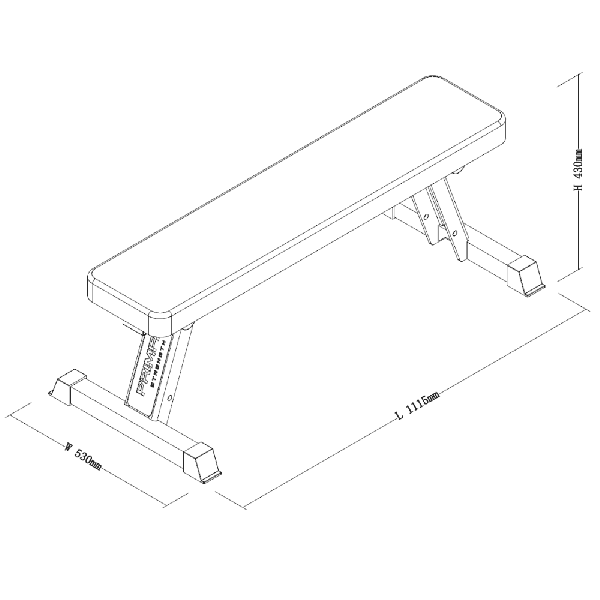 Posilovací lavice bench press PRIMAL Commercial rovná skládací