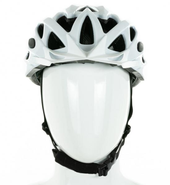 Cyklistická helma CRUSSIS 03013 bílá zepředu.JPG