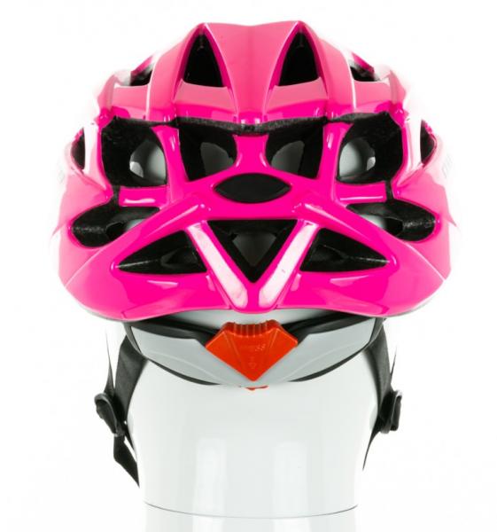 Cyklistická helma CRUSSIS 03013 růžová zezadu