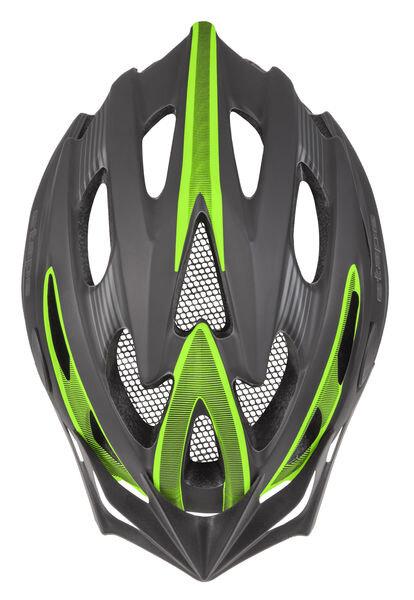 Cyklistická helma Etape Biker černá-zelená shora