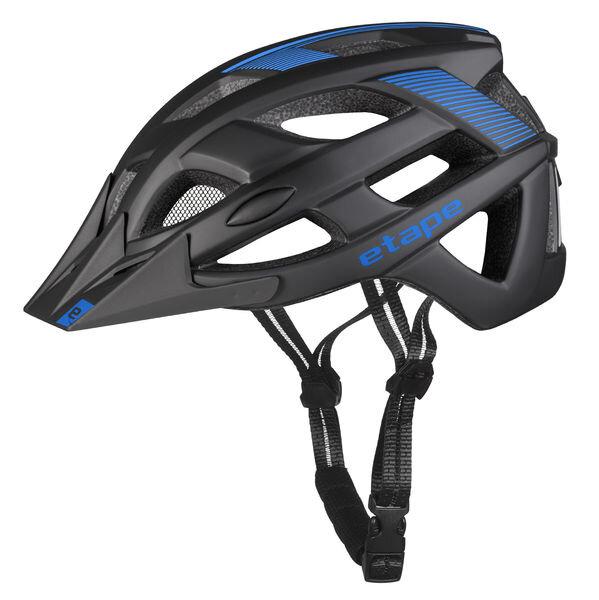 Cyklistická helma Etape Escape černá-modrá řemínky