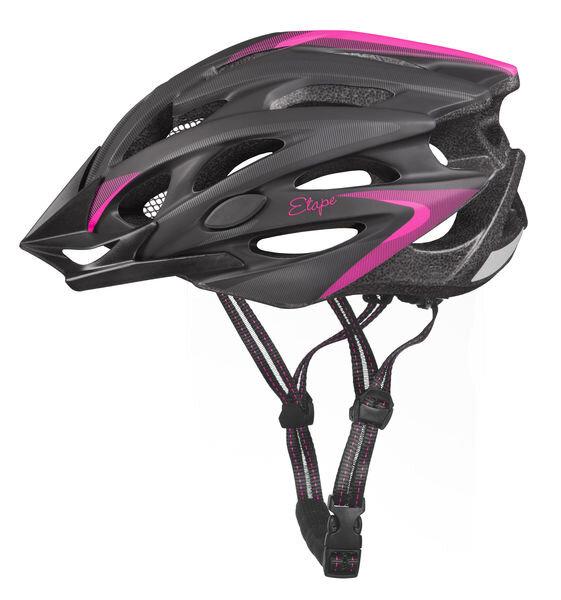 Cyklistická helma Etape Venus černá-růžová řemínky