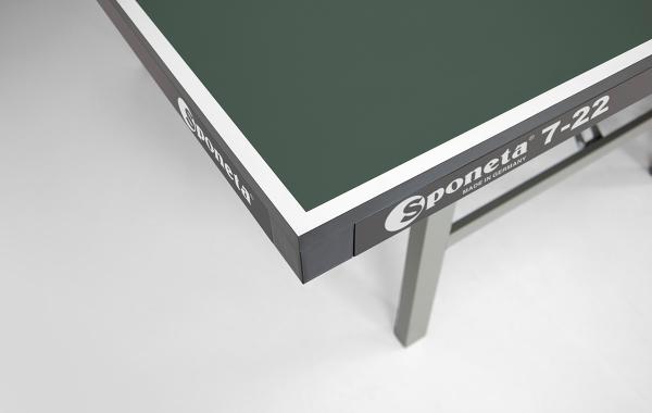 Stůl na stolní tenis SPONETA S7-22i zelený hrana