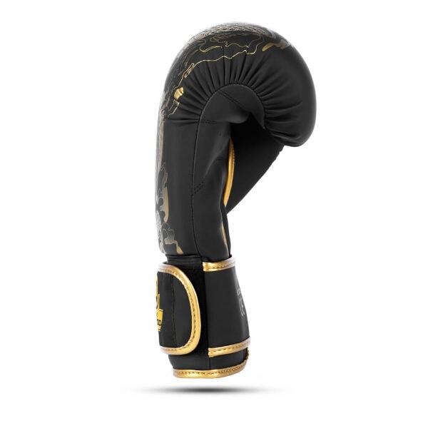 Boxerské rukavice DBX BUSHIDO Gold Dragon z boku