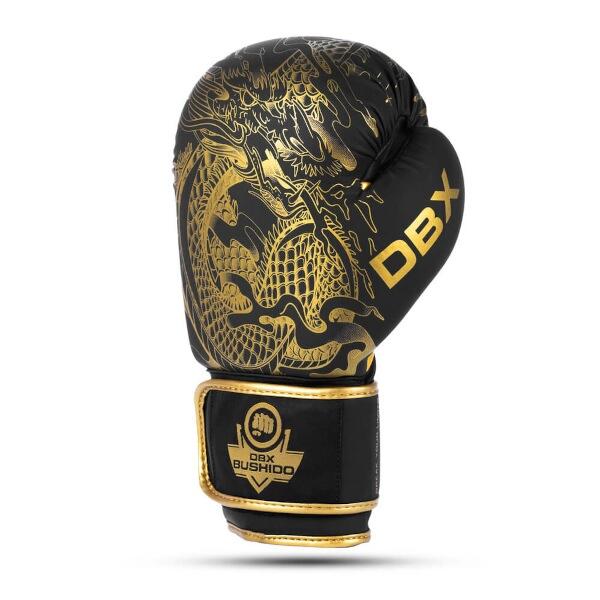 Boxerské rukavice DBX BUSHIDO Gold Dragon hřbet