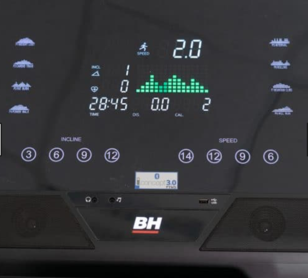 Běžecký pás BH FITNESS RS900 displej
