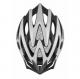 Cyklistická helma Etape Biker stříbrná horní pohled