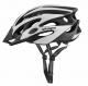Cyklistická helma Etape Biker stříbrná řemínky