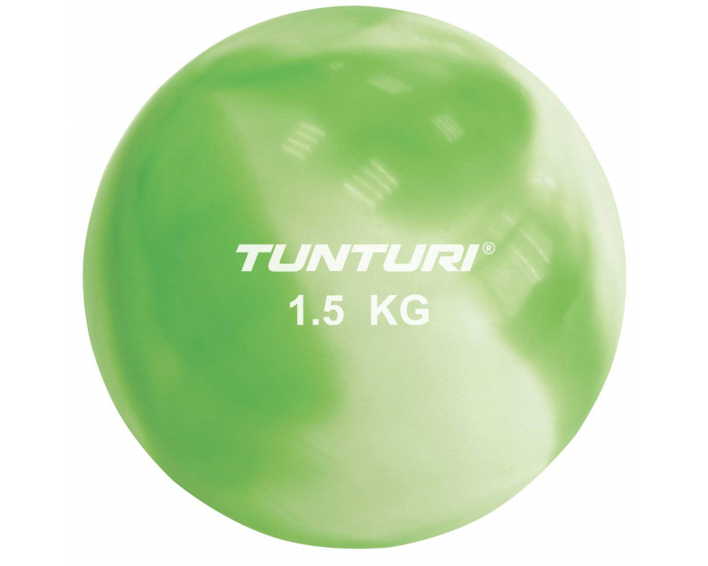 Jóga míč tónovaný 1,5 kg TUNTURI Toning ball zelený